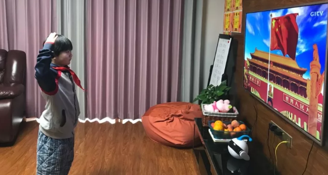 昌黎線上“升旗儀式” | 隔離病毒，但不隔離對祖國的熱愛